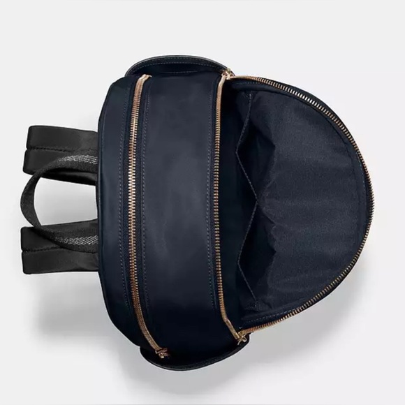 Coach Court Pebbled Leather Backpack With Ruching - Picture 2 of 11